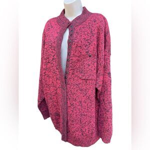 VENEZIA SPORTS WEAR RED/BLACK SWEATER CARDIGAN VINTAGE 18/20 Bottoms Down